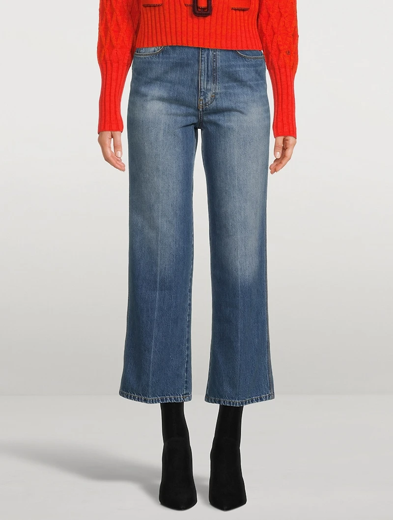 Stevie High-Waisted Cropped Jeans