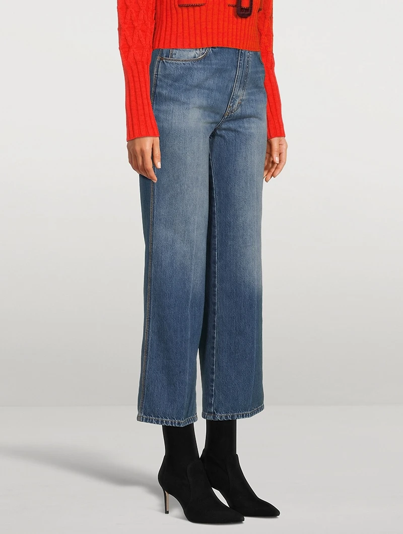 Stevie High-Waisted Cropped Jeans