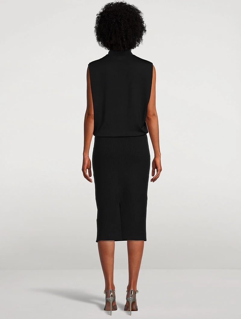 Sleeveless Knit Midi Dress
