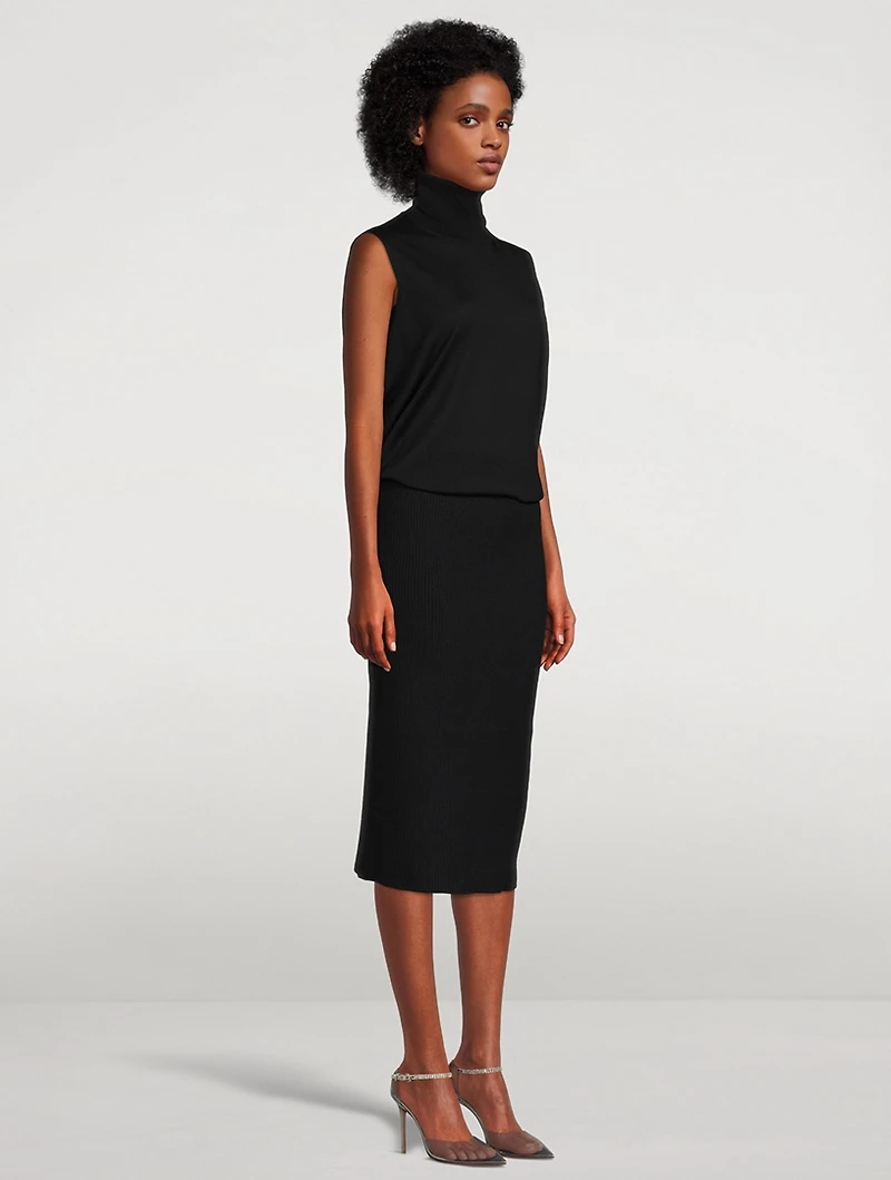 Sleeveless Knit Midi Dress
