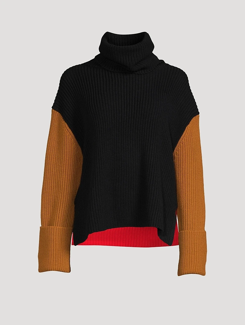 Jumbo Cuff Wool Sweater