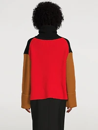 Jumbo Cuff Wool Sweater