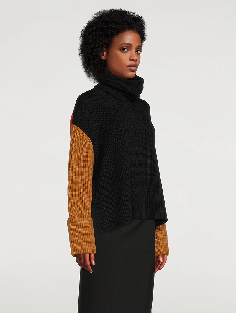 Jumbo Cuff Wool Sweater