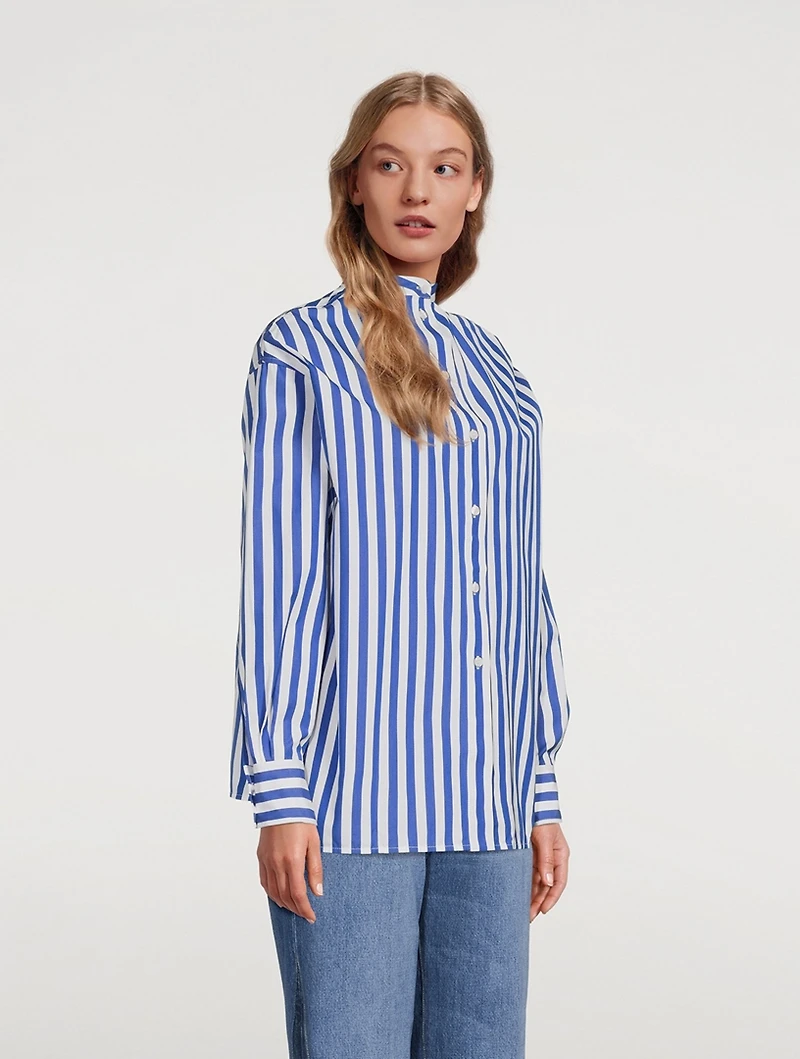 Cotton Shirt Striped Print