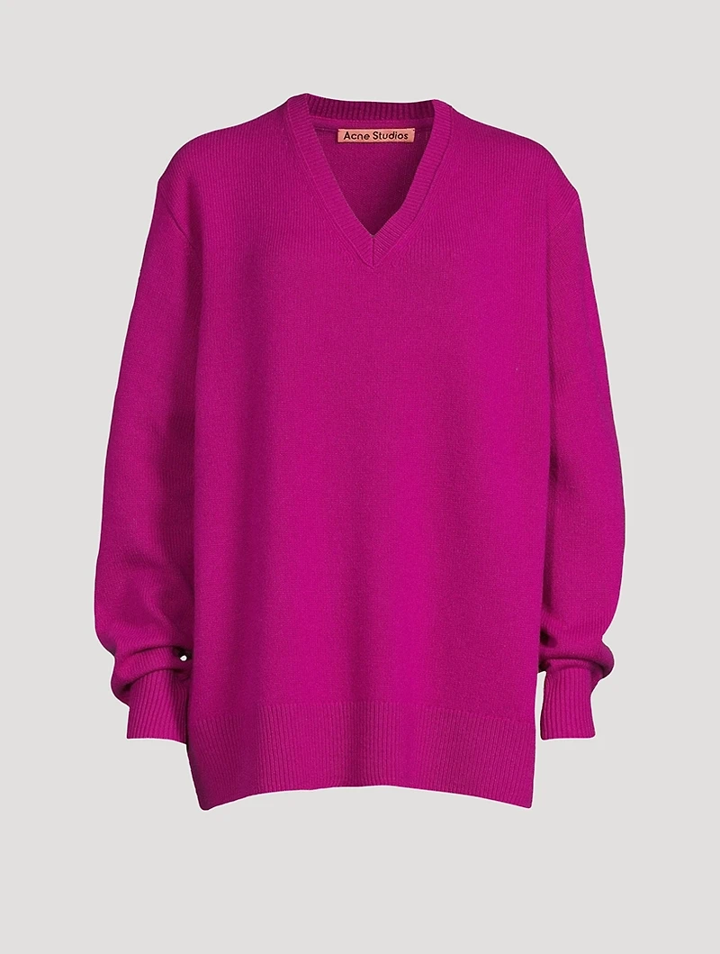 Wool And Cashmere V-Neck Sweater