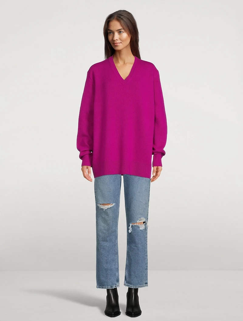Wool And Cashmere V-Neck Sweater