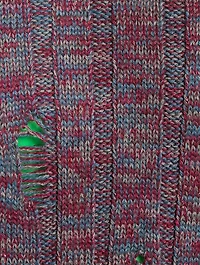 Wool-Blend Distressed Sweater