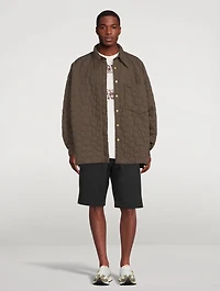 Flower Quilted Organic Cotton Shirt Jacket