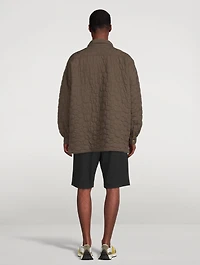Flower Quilted Organic Cotton Shirt Jacket