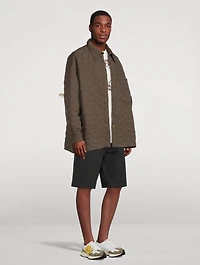 Flower Quilted Organic Cotton Shirt Jacket