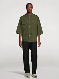 Cotton Three-Quarter Sleeve Shirt