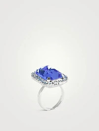 Emerald-Cut Ring With Crystal