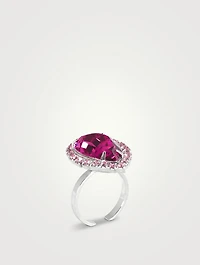 Pear-Cut Ring With Crystal