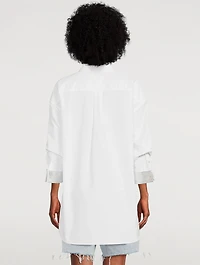 Cotton Shirt With Crystal Cuffs