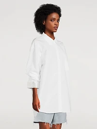 Cotton Shirt With Crystal Cuffs