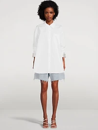 Cotton Shirt With Crystal Cuffs