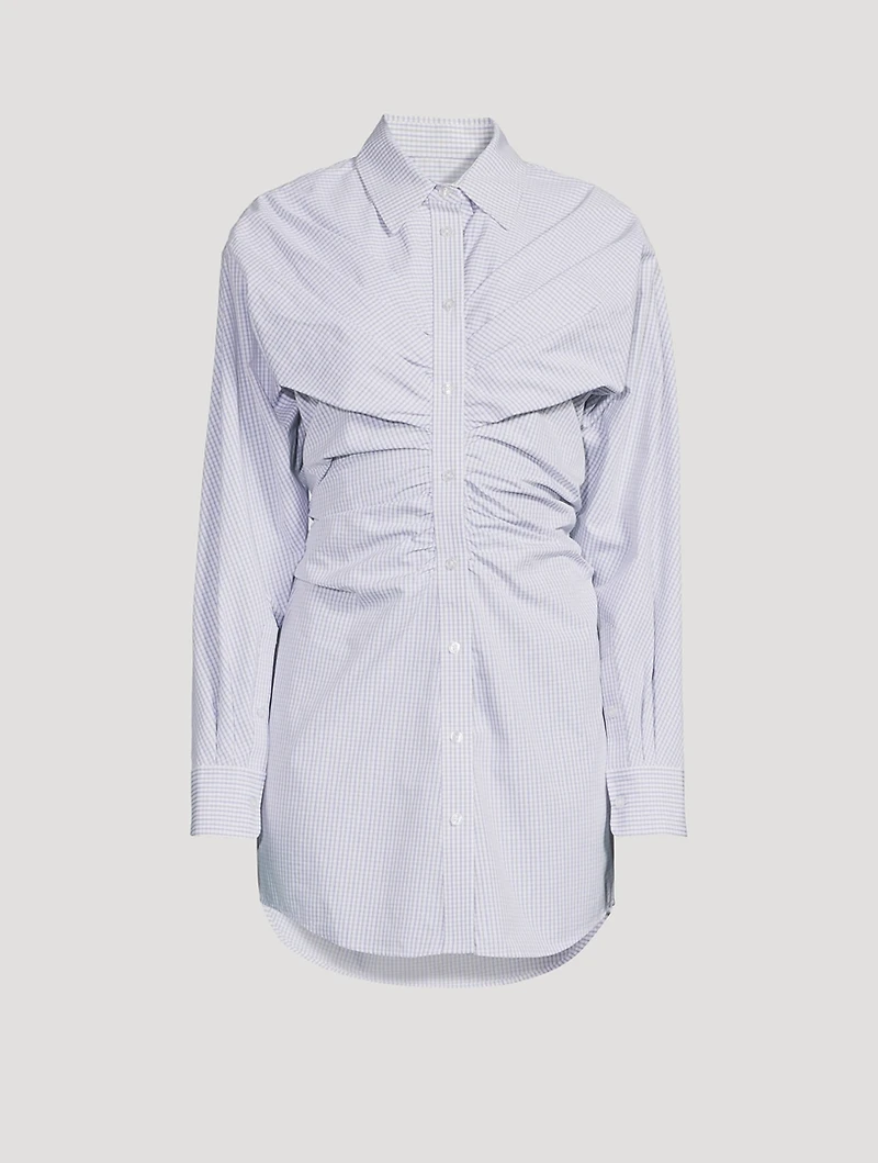Ruched Shirt Dress