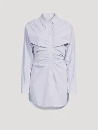Ruched Shirt Dress