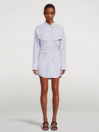 Ruched Shirt Dress