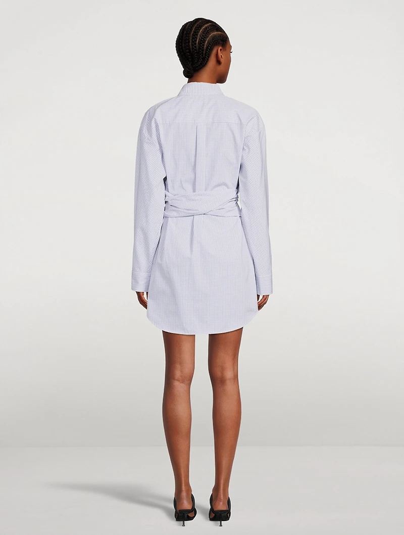 Ruched Shirt Dress