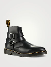 Jaimes Leather Harness Chelsea Boots
