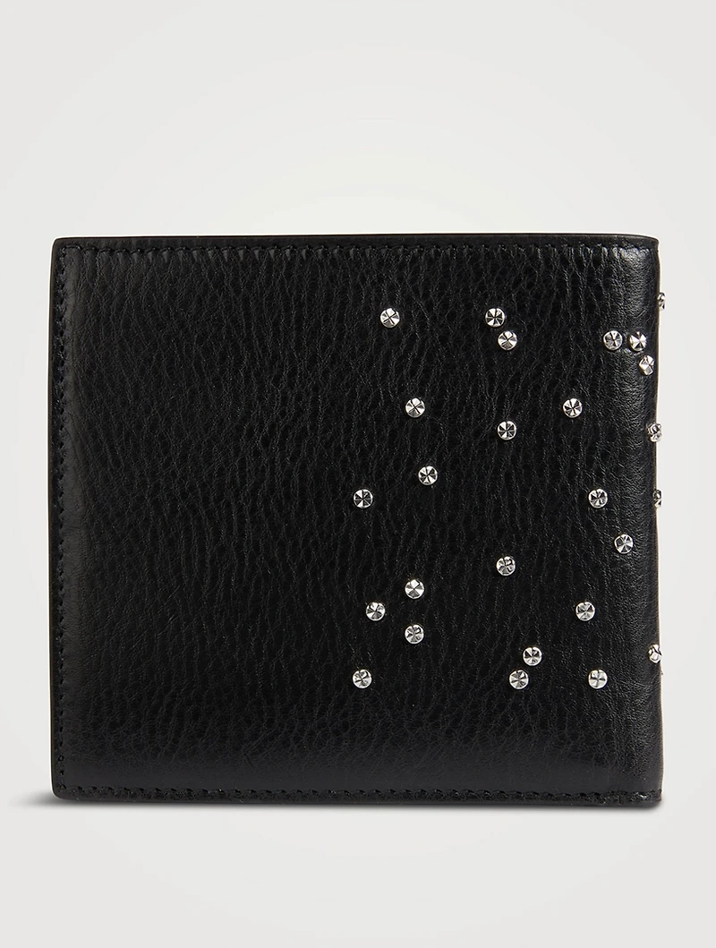 Studded Leather Billfold Wallet