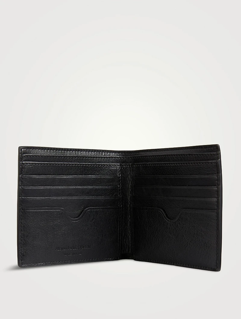 Studded Leather Billfold Wallet