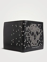 Studded Leather Billfold Wallet