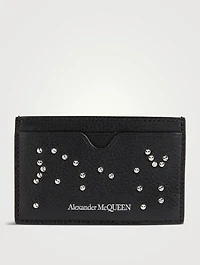 Studded Leather Card Holder
