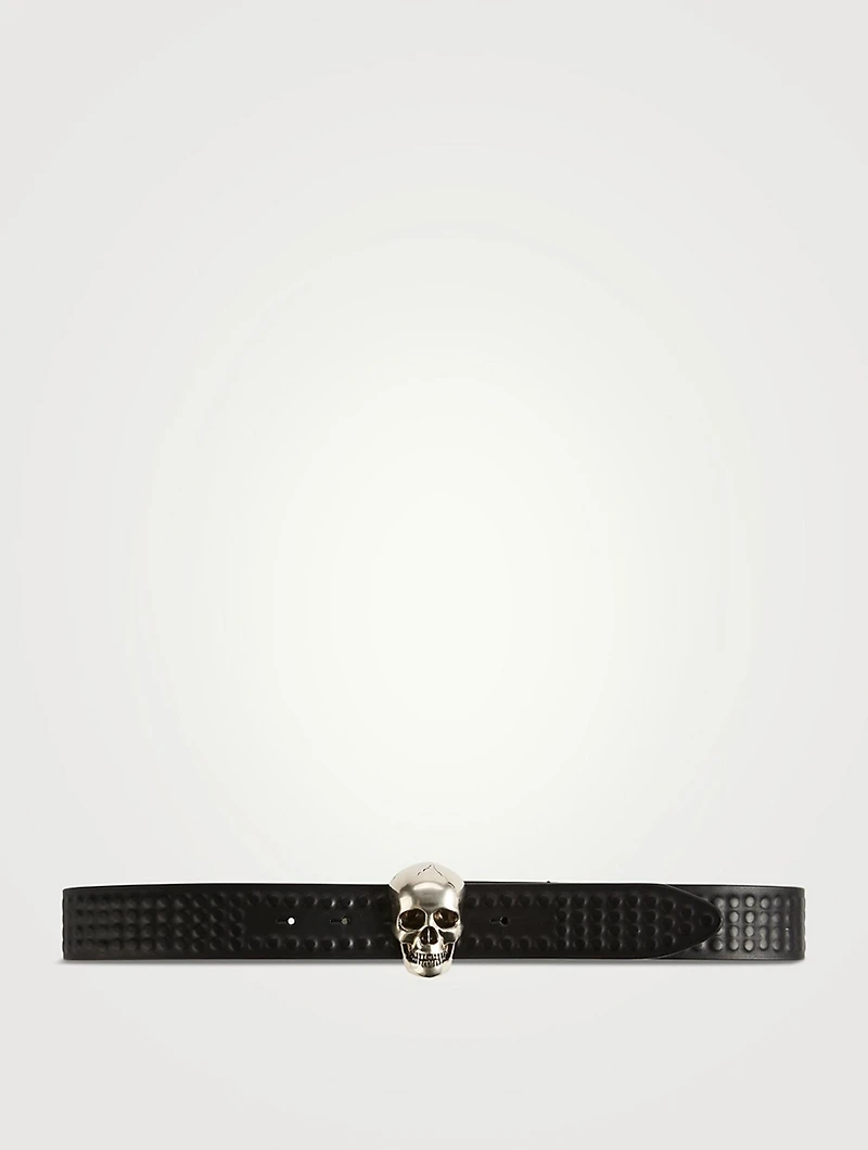 3D Skull Leather Belt