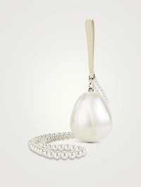 Micro Egg Bag With Pearl Crossbody Strap