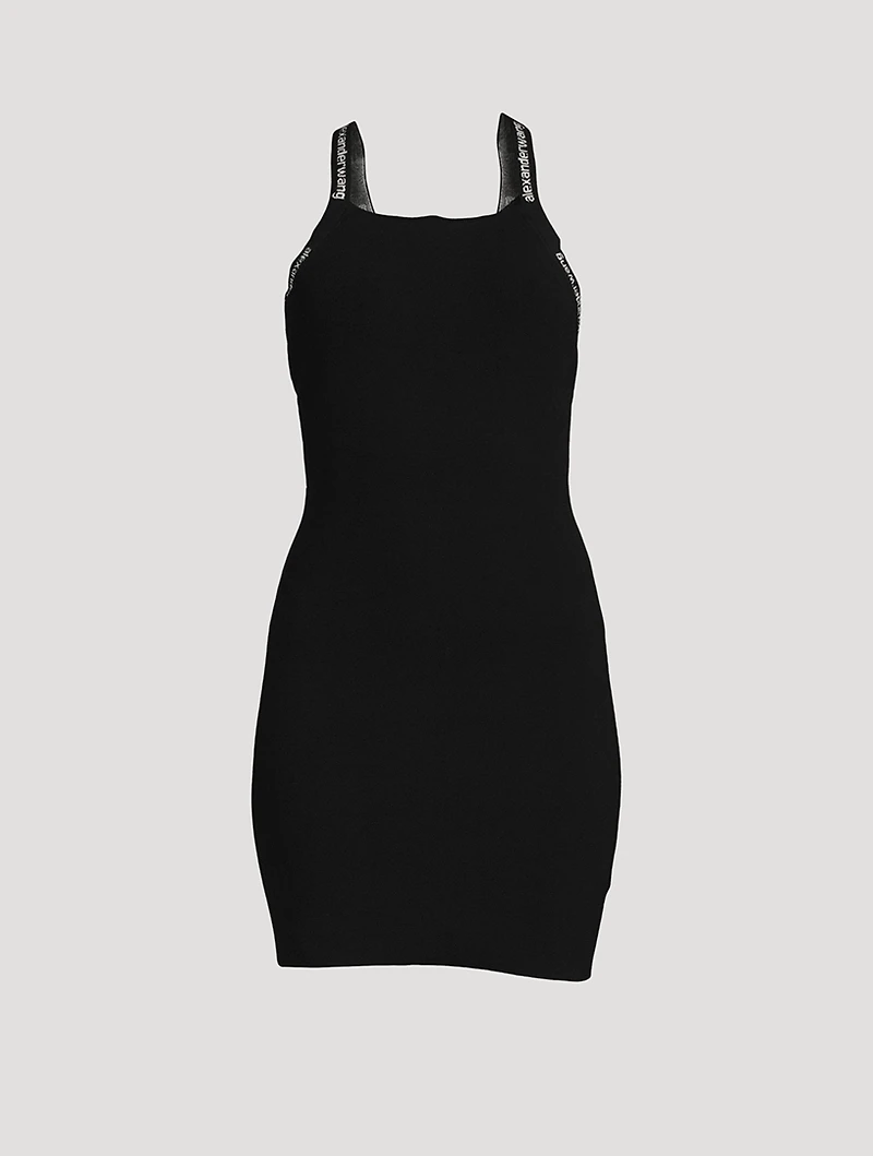 Mini Dress With Logo Jacquard Trim