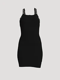 Mini Dress With Logo Jacquard Trim
