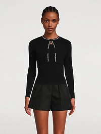 Tank Top With Logo Jacquard Trim