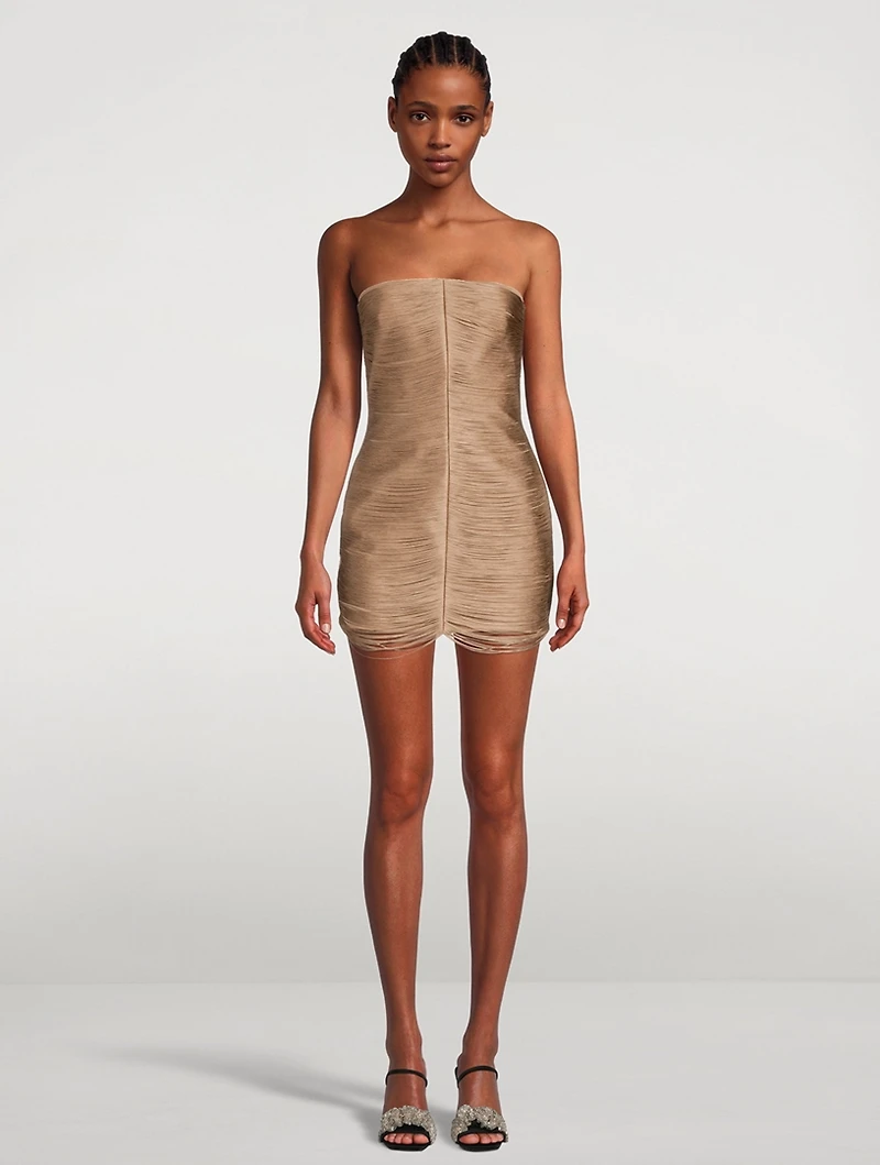 Fringe Bandeau Mini Dress