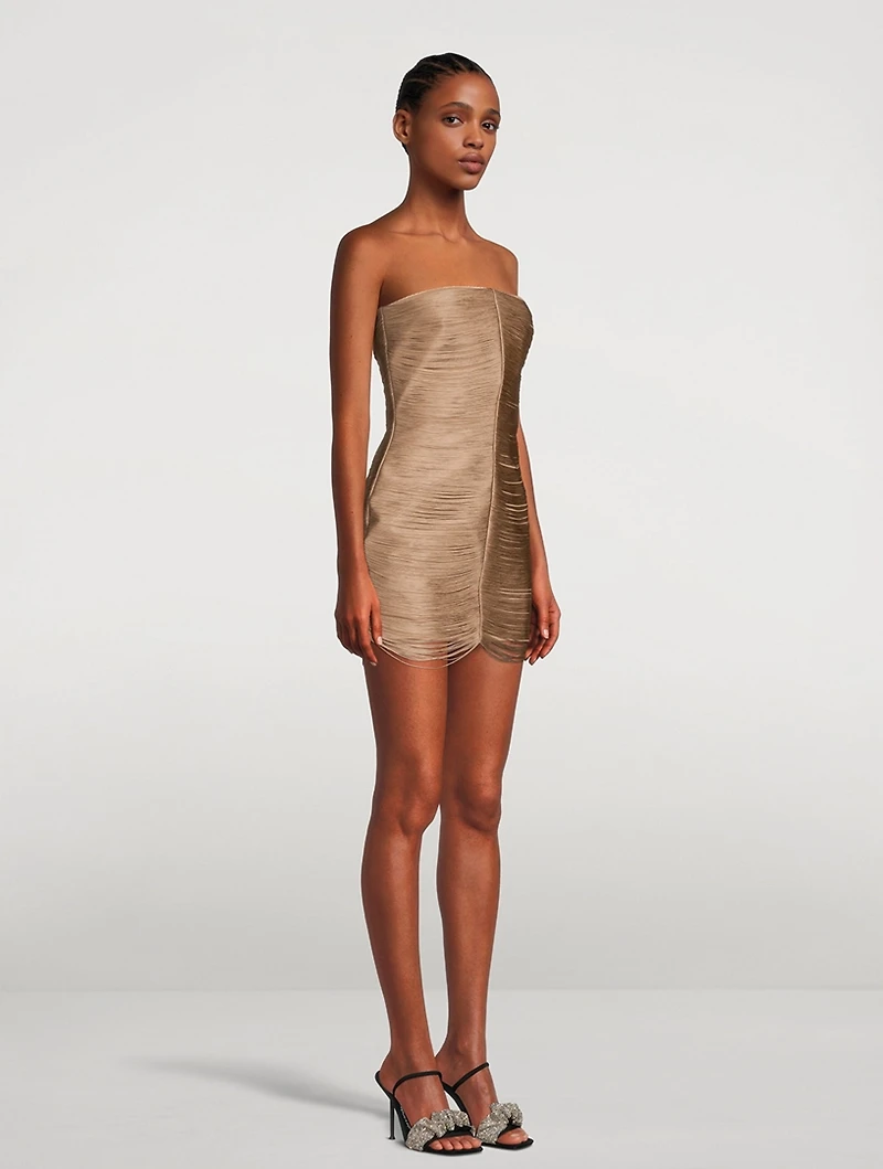 Fringe Bandeau Mini Dress