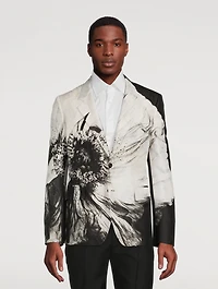 Wool And Silk Jacket Flower Print