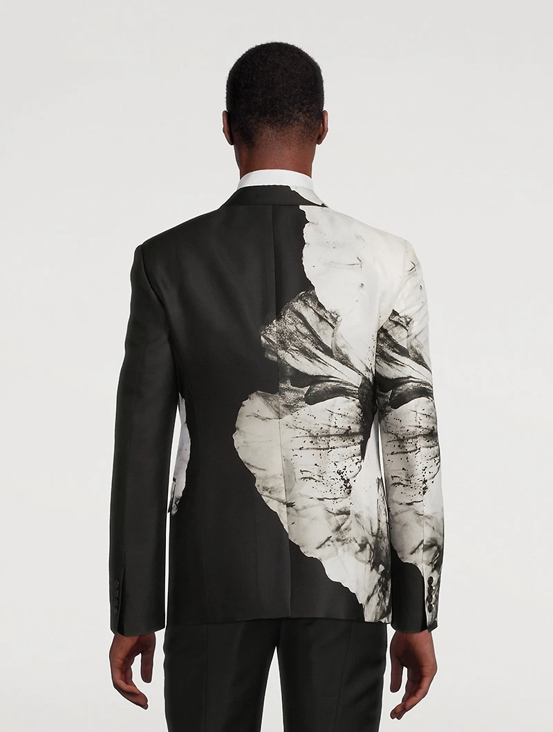 Wool And Silk Jacket Flower Print