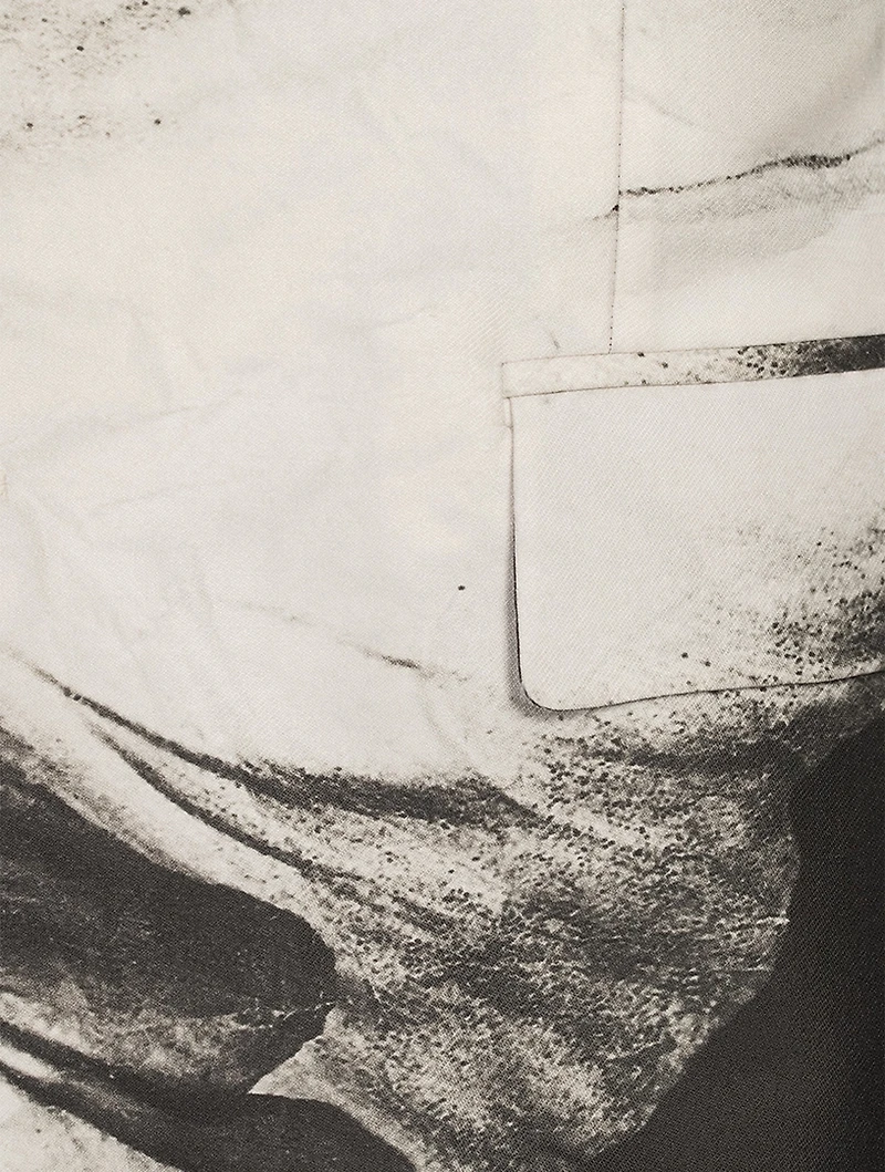 Wool And Silk Jacket Flower Print