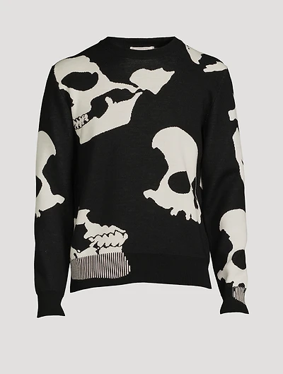 Skull Camouflage Wool-Blend Sweater