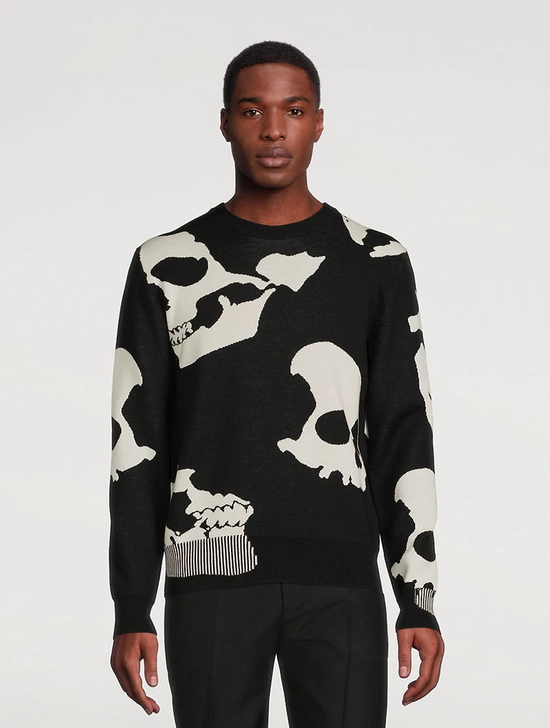 Skull Camouflage Wool-Blend Sweater