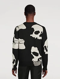 Skull Camouflage Wool-Blend Sweater