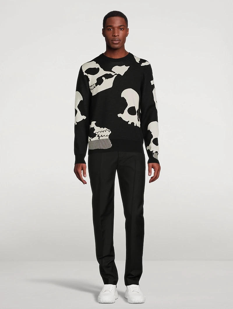 Skull Camouflage Wool-Blend Sweater