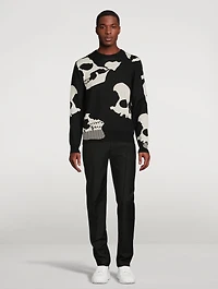 Skull Camouflage Wool-Blend Sweater