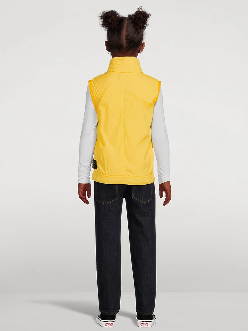 Stretch Nylon Canvas Zip Vest