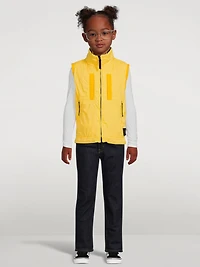 Stretch Nylon Canvas Zip Vest