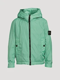 Nylon Zip Jacket With Hood