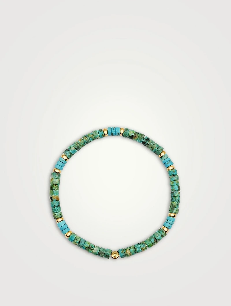 Turquoise Heishi Beaded Bracelet