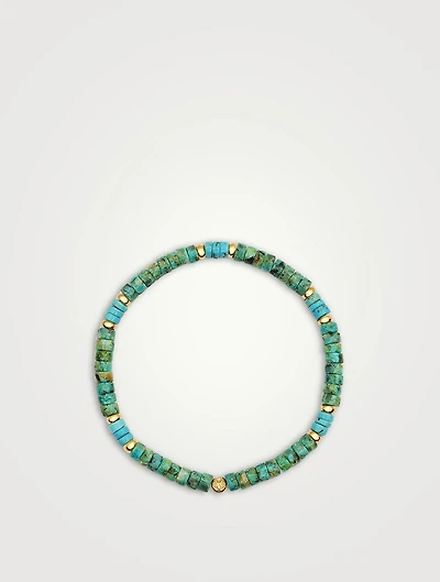 Turquoise Heishi Beaded Bracelet