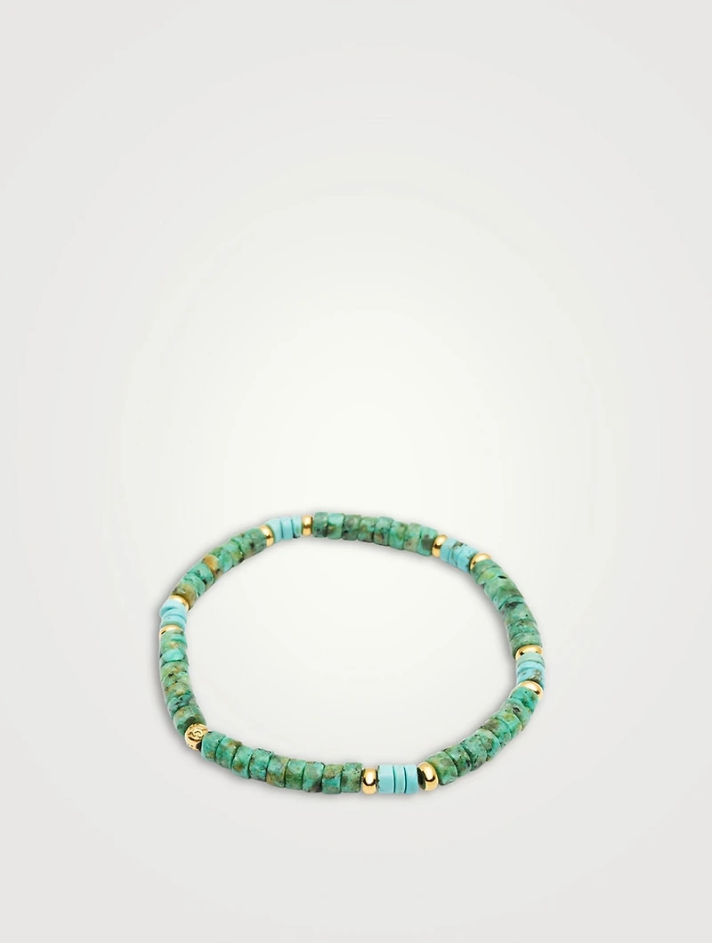 Turquoise Heishi Beaded Bracelet